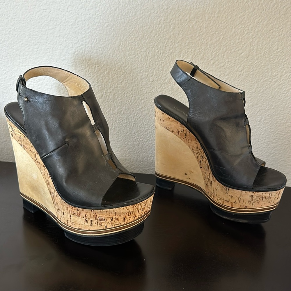 Costume national wedge heels